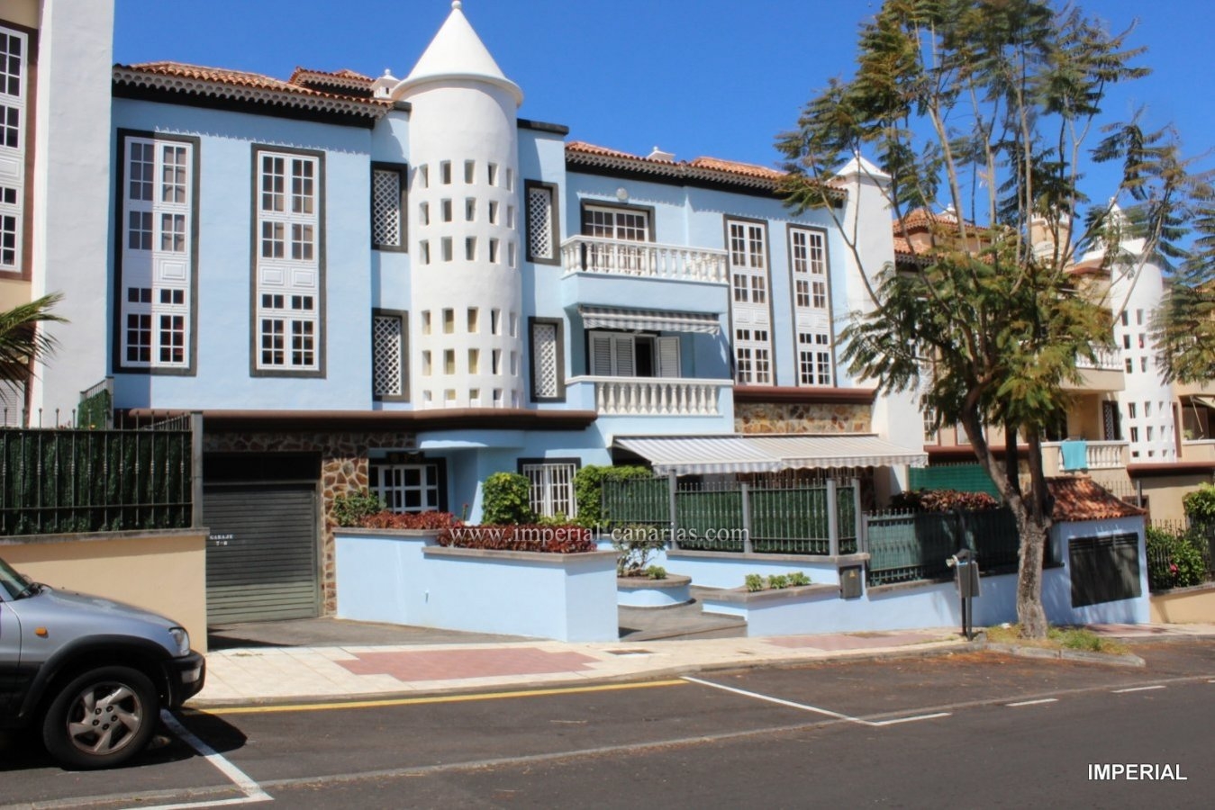  Zu vermieten in Puerto de La Cruz, in San Antonio, Wohnung mit zwei Schlafzimmern, Balkon mit Blick und Garage. 